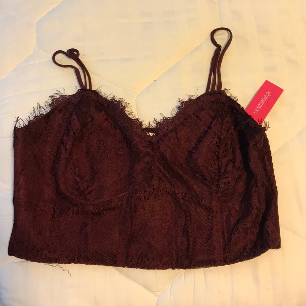 Maroon crop top